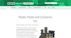 Desktop Screenshot of plasticpalletandcontainer.com